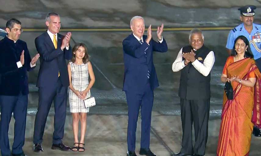 Biden arruve in India