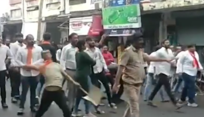 Congress Bhavan stone pelting between BJP-Congress