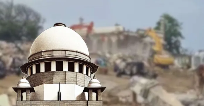 Supreme Court said that the executive officer cannot become a judge, declare the accused guilty and demolish his house.